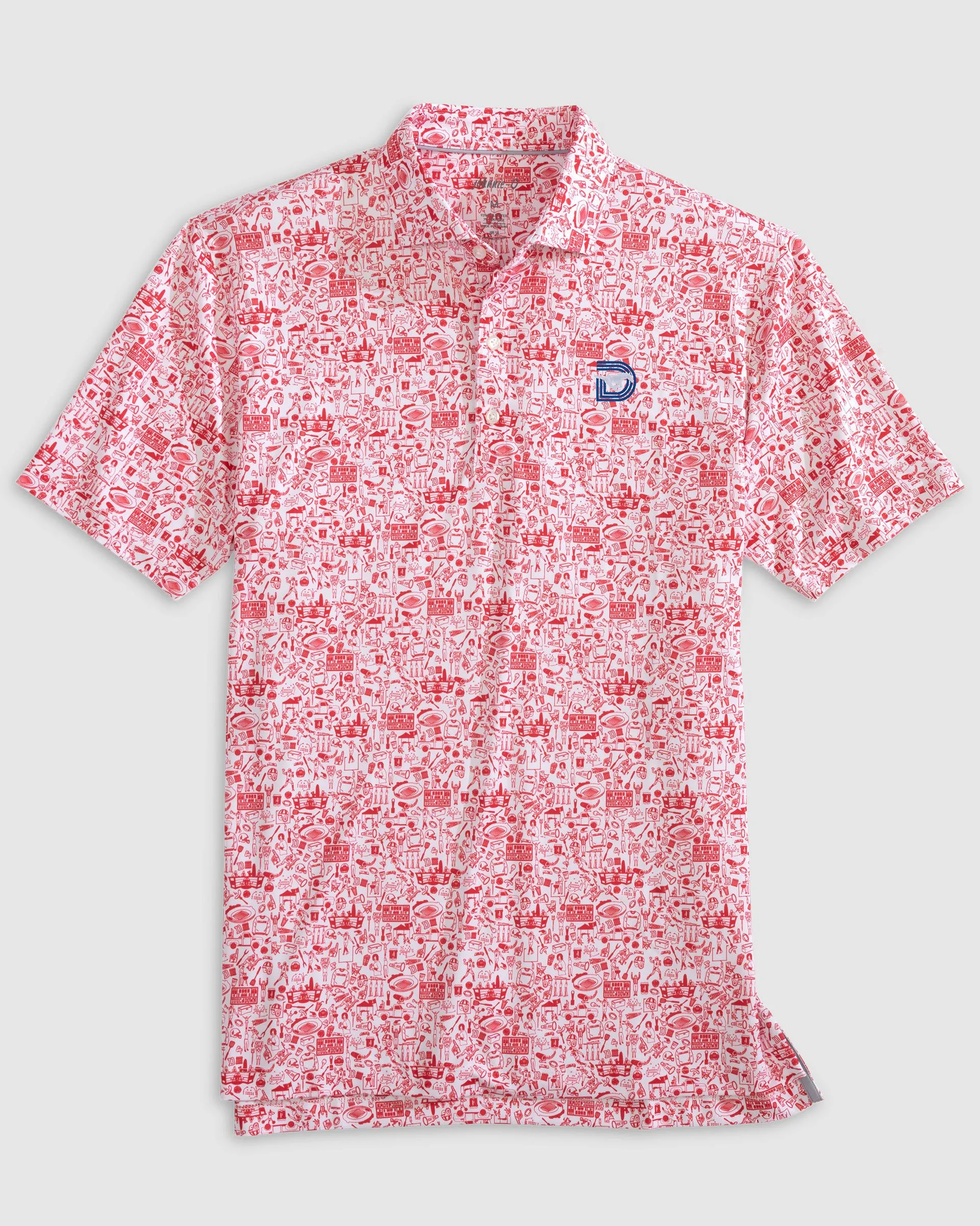 Southern Methodist Tailgater Printed Jersey Performance Polo - Triple D Logo sold by Johnnie-O product image thumbnail 4