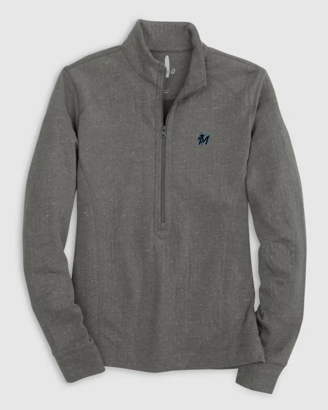 Women's Miami Marlins Kennedy 1/4 Zip Pullover sold by Johnnie-O