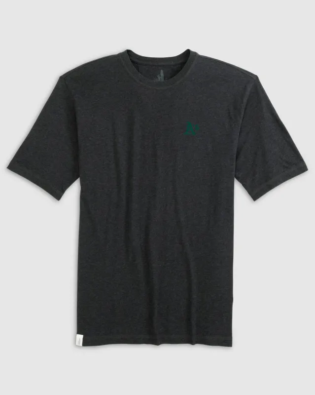 Oakland Athletics Heathered Spencer Cotton T-Shirt sold by Johnnie-O