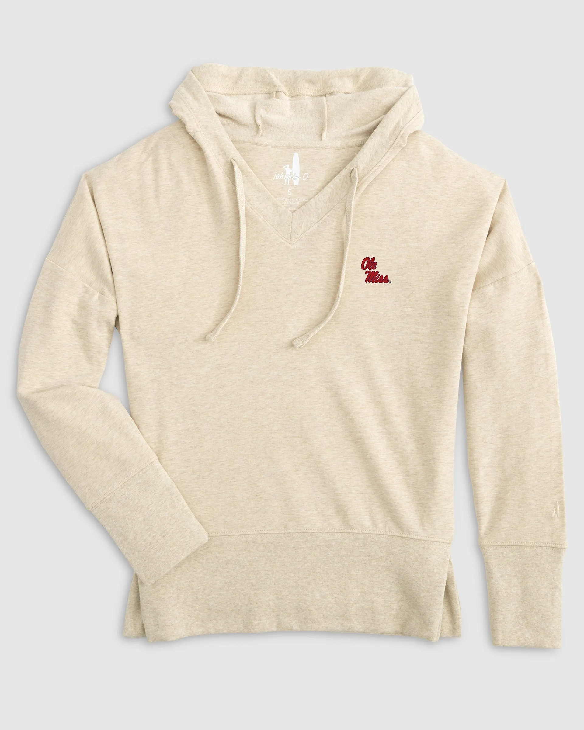 Women's Ole Miss Carrie Pullover Hoodie - Stacked Logo sold by Johnnie-O