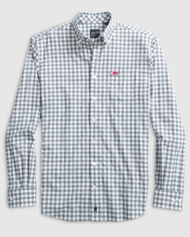 Cincinnati Reds Archies Performance Button Up Shirt sold by Johnnie-O