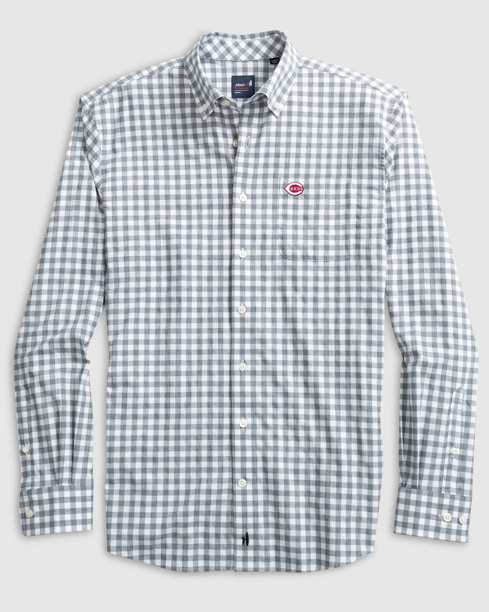 Cincinnati Reds Archies Performance Button Up Shirt sold by Johnnie-O