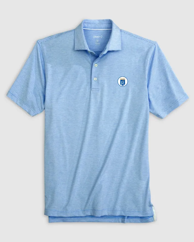 Kansas City Royals Lyndonn Striped Jersey Performance Polo - Cooperstown Logo sold by Johnnie-O