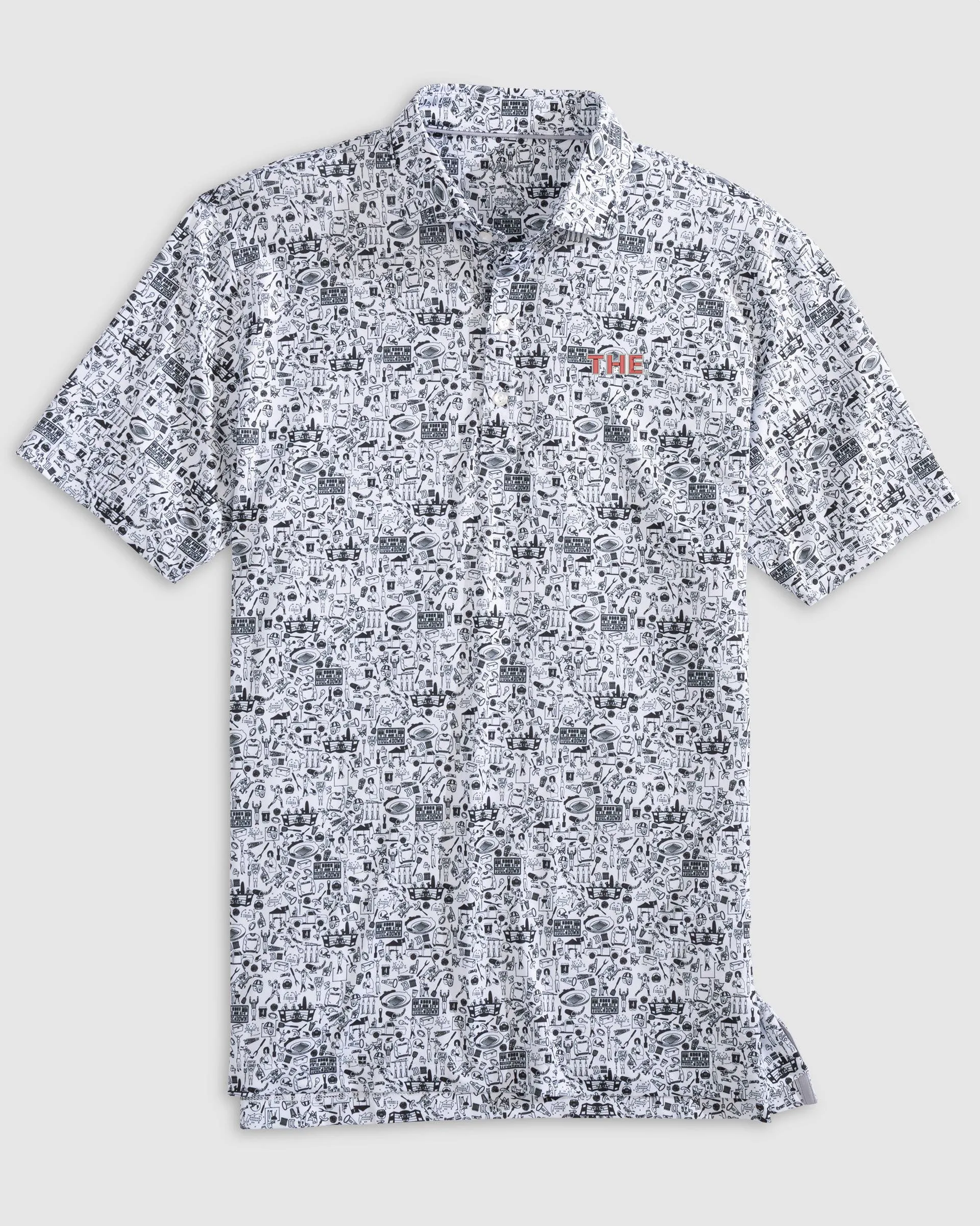 Ohio State Tailgater Printed Jersey Performance Polo - The Logo sold by Johnnie-O