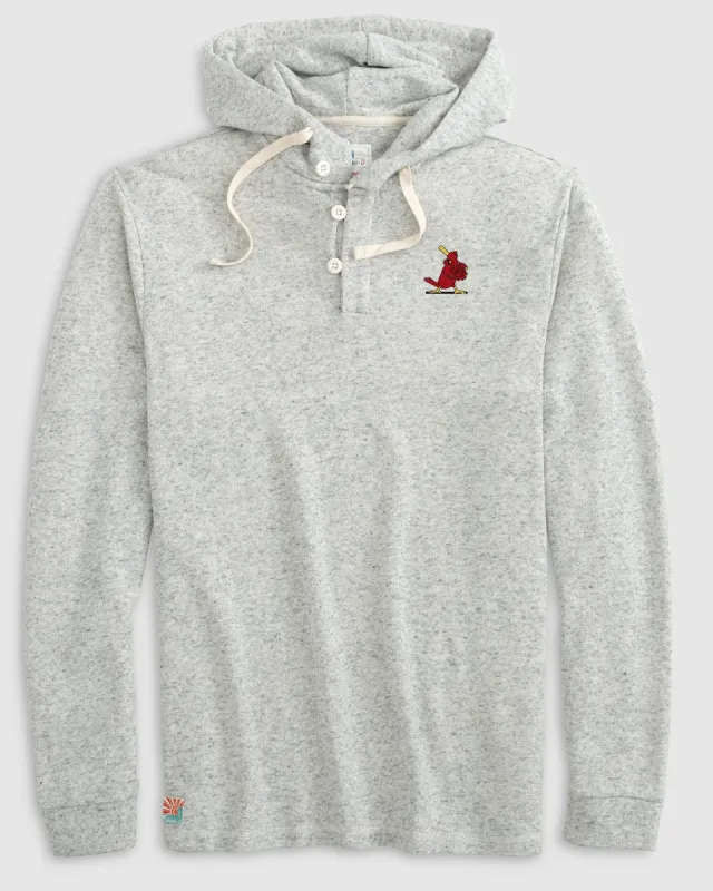 St. Louis Cardinals Kampton Henley Hoodie Pullover - Cooperstown Logo sold by Johnnie-O