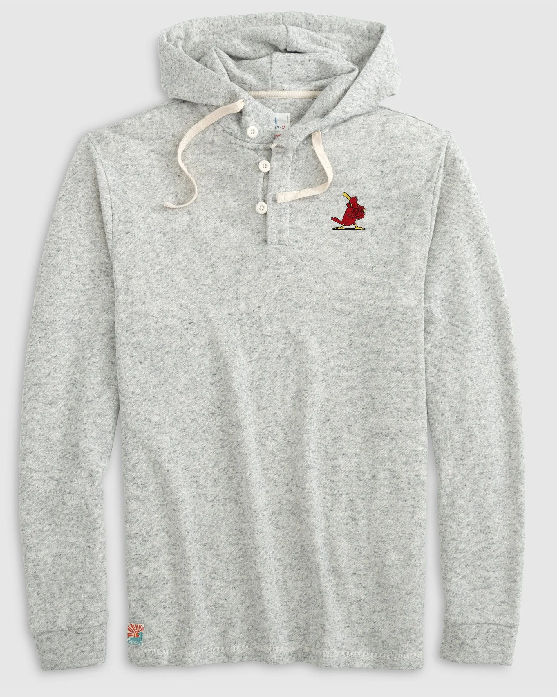St. Louis Cardinals Kampton Henley Hoodie Pullover - Cooperstown Logo sold by Johnnie-O