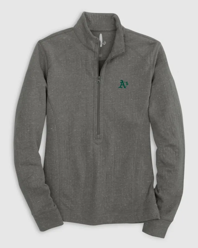 Women's Oakland Athletics Kennedy 1/4 Zip Pullover sold by Johnnie-O