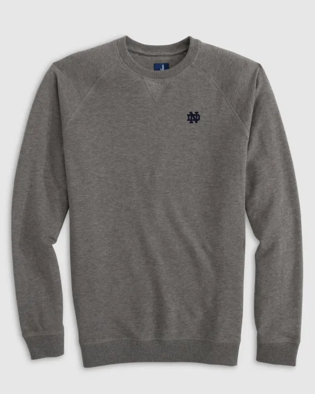 Notre Dame Freeman Crewneck Fleece Sweatshirt made by Johnnie-O