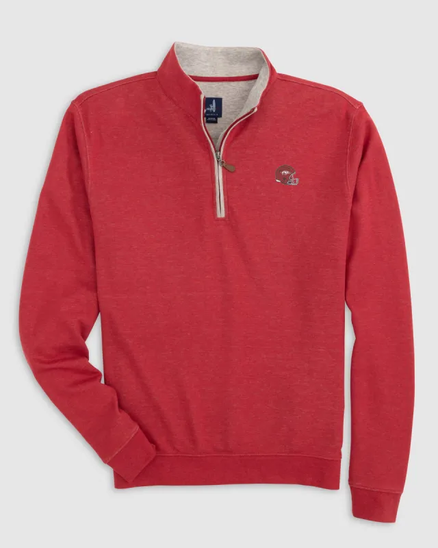 Arkansas Sully 1/4 Zip - Helmet Logo sold by Johnnie-O