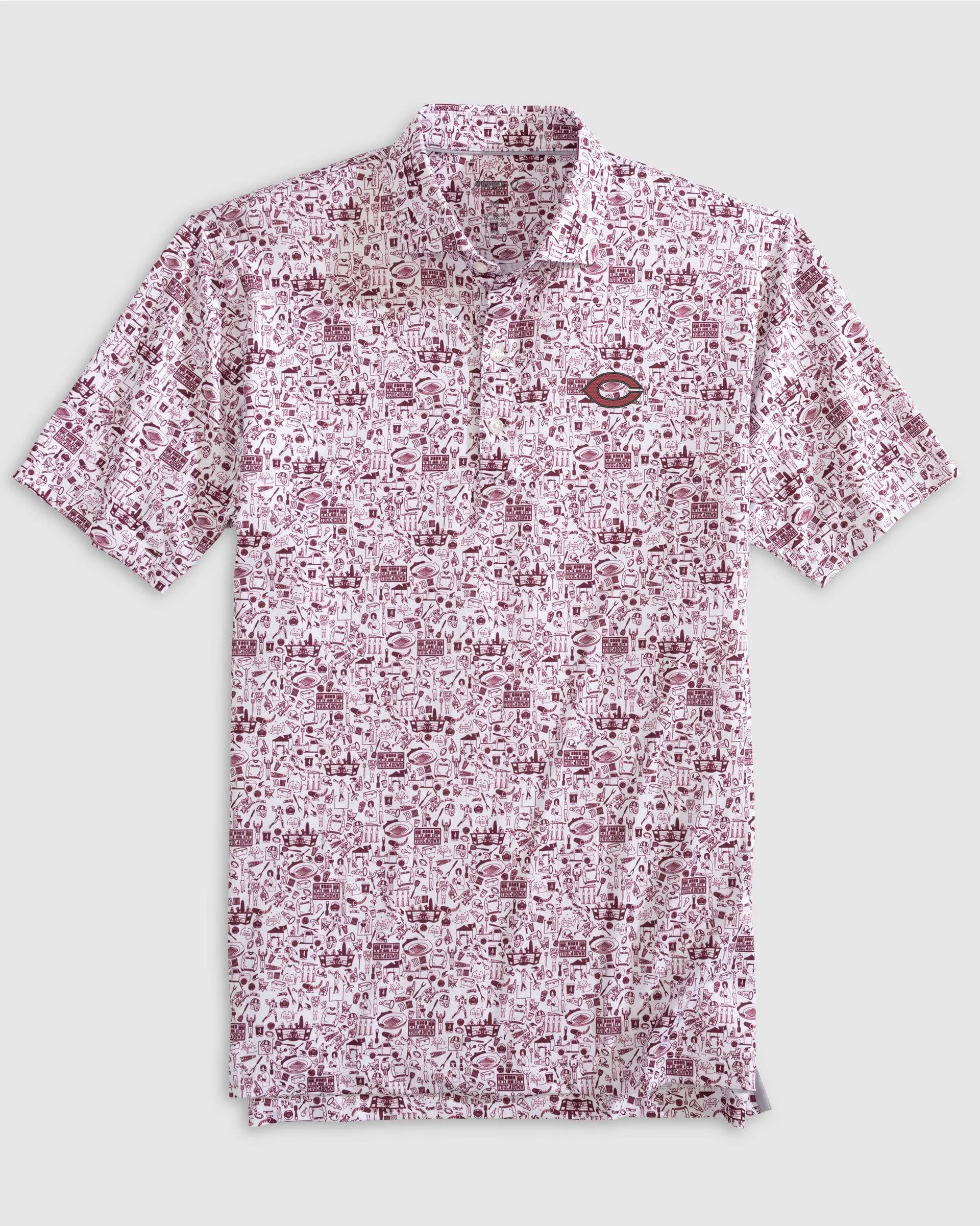 University of Chicago Tailgater Printed Jersey Performance Polo sold by Johnnie-O product image thumbnail 2