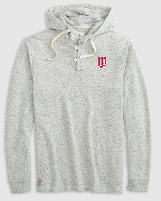 Minnesota Twins Kampton Henley Hoodie Pullover - Cooperstown Logo sold by Johnnie-O