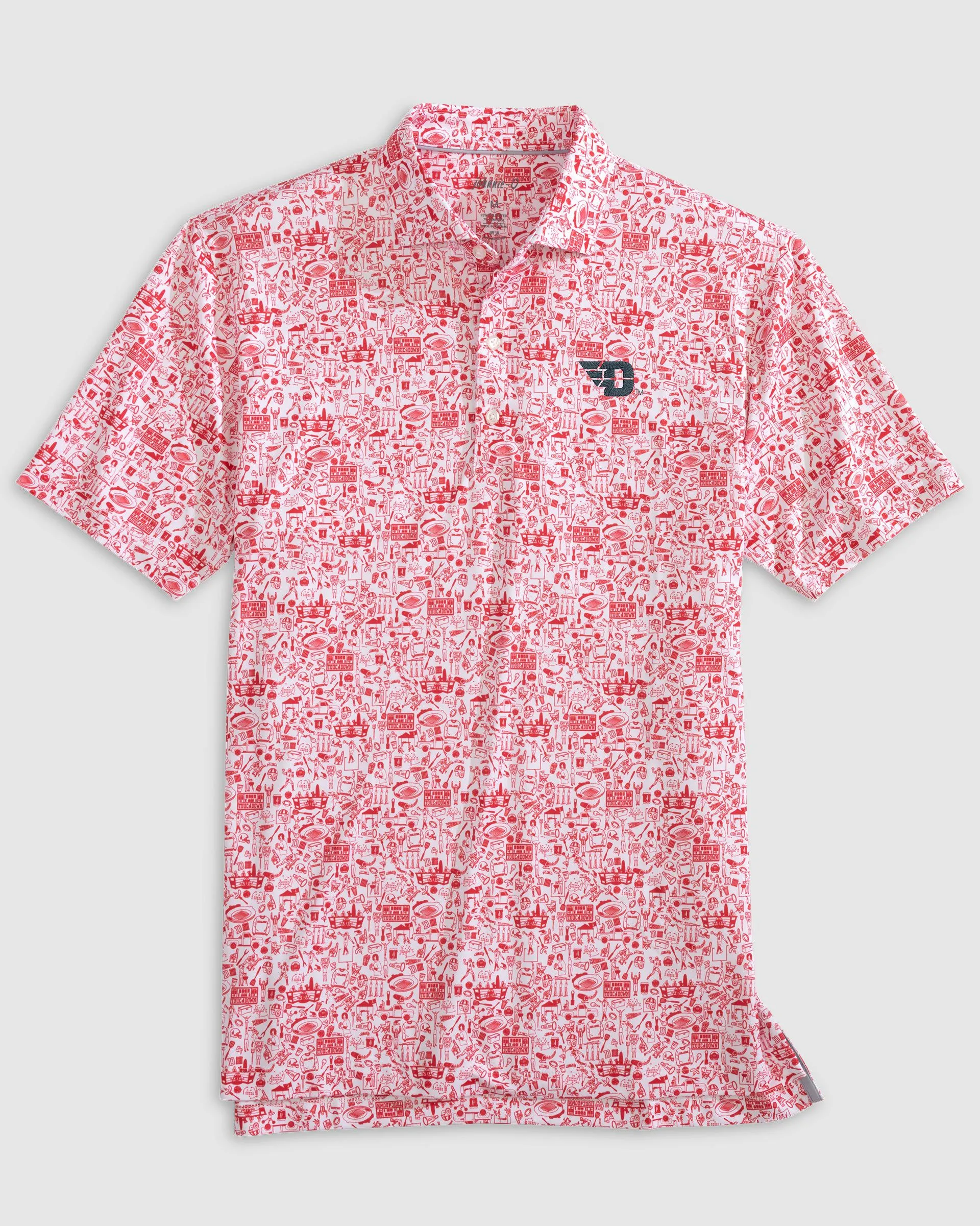 University of Dayton Tailgater Printed Jersey Performance Polo sold by Johnnie-O product image thumbnail 3