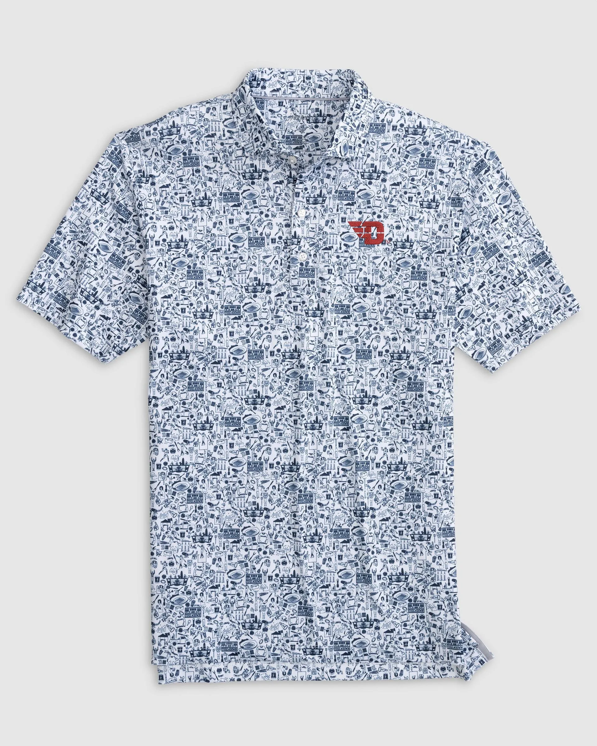 University of Dayton Tailgater Printed Jersey Performance Polo sold by Johnnie-O product image thumbnail 2