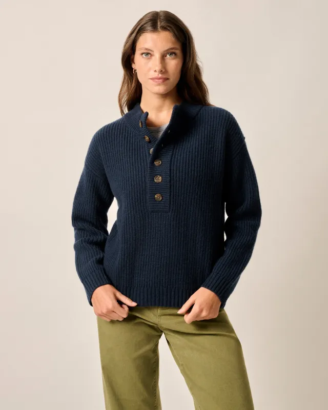 Kerrigan Cashmere Blend Henley Sweater sold by Johnnie-O