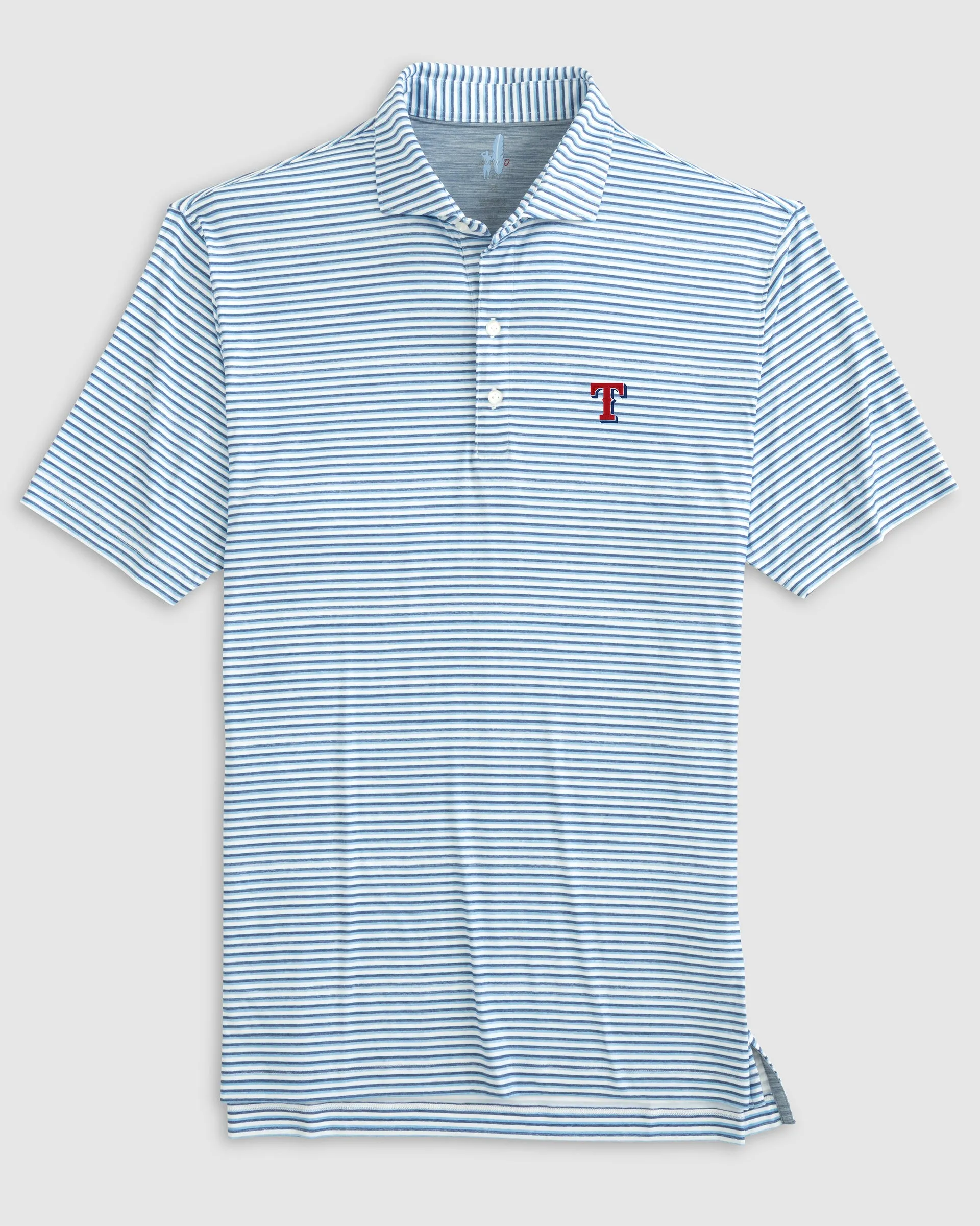 Texas Rangers Warwick Featherweight Performance Polo sold by Johnnie-O