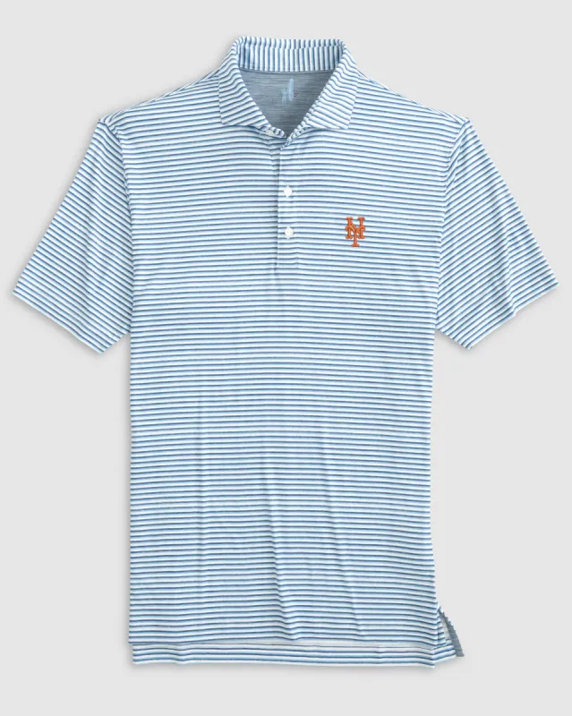 New York Mets Warwick Featherweight Performance Polo sold by Johnnie-O