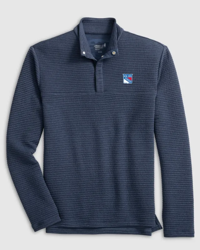New York Rangers Benjy Snap 1/4-Zip Pullover sold by Johnnie-O