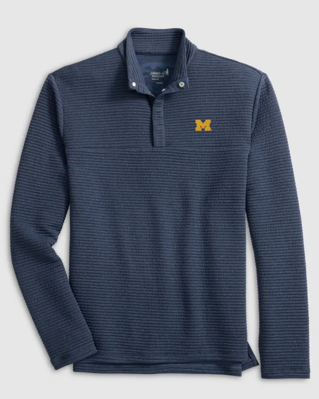 Michigan Benjy Snap 1/4-Zip Pullover sold by Johnnie-O