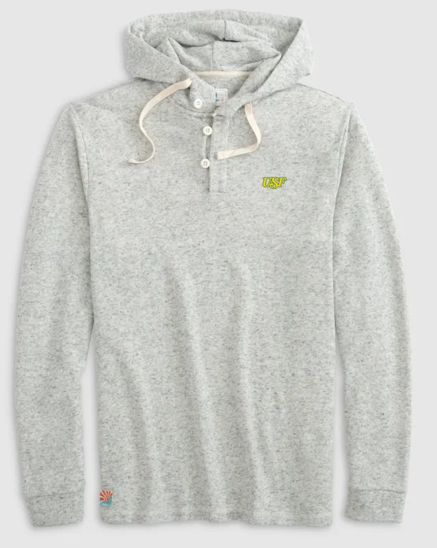 South Florida Kampton Henley Hoodie Pullover - Vault Logo sold by Johnnie-O
