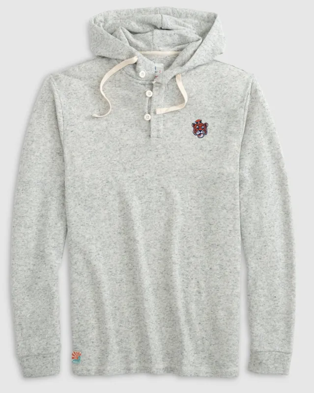 Auburn Kampton Henley Hoodie Pullover - Vault Logo sold by Johnnie-O