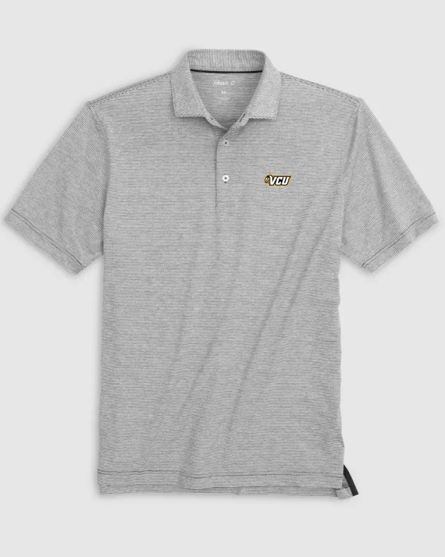 VCU Lyndonn Striped Jersey Performance Polo sold by Johnnie-O