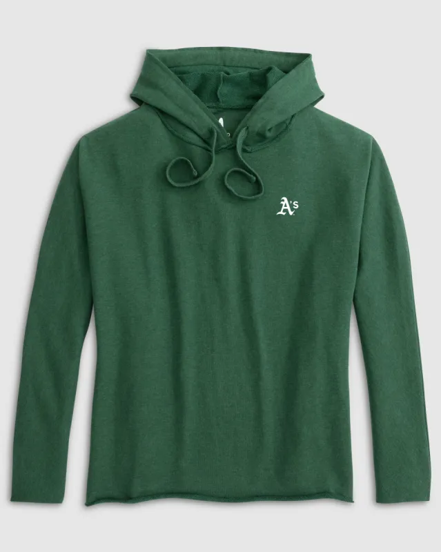 Women's Oakland Athletics Kelli Pullover Hoodie made by Johnnie-O
