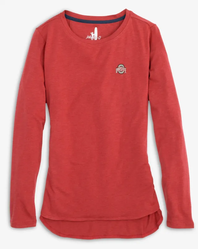 Women's Ohio State Addison Long Sleeve T-Shirt sold by Johnnie-O