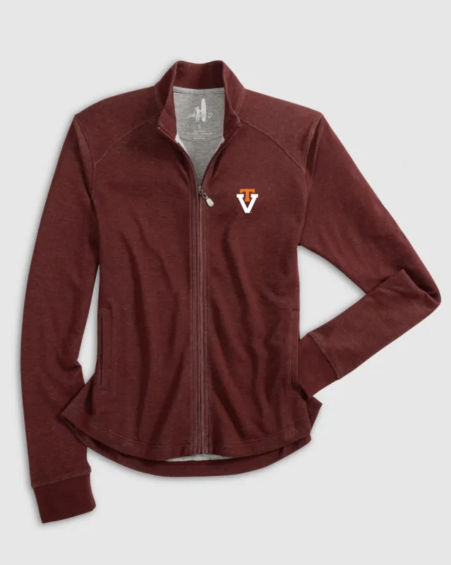Women's Virginia Tech Tomi Full Zip Jacket - Vault Logo sold by Johnnie-O