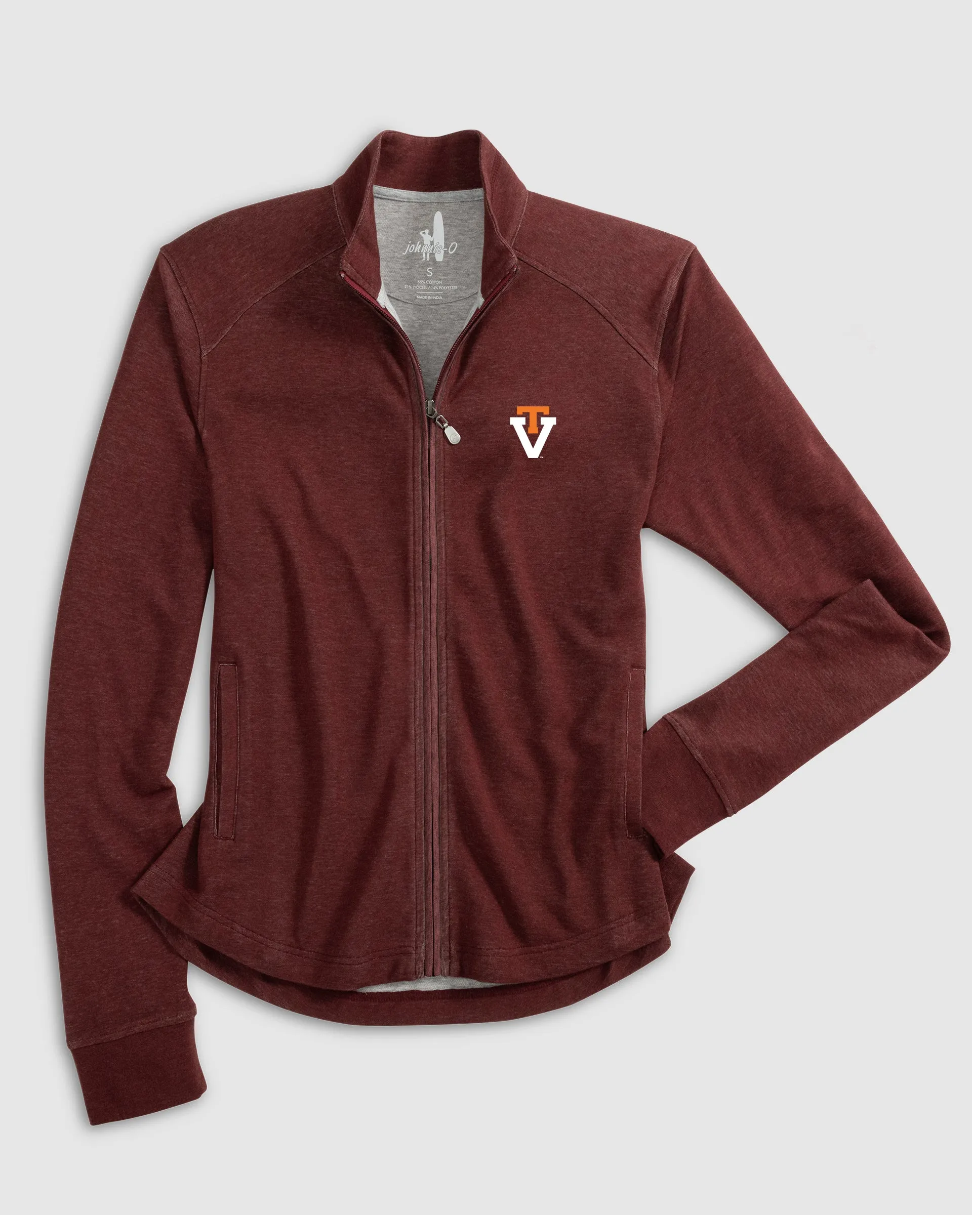 Women's Virginia Tech Tomi Full Zip Jacket - Vault Logo sold by Johnnie-O