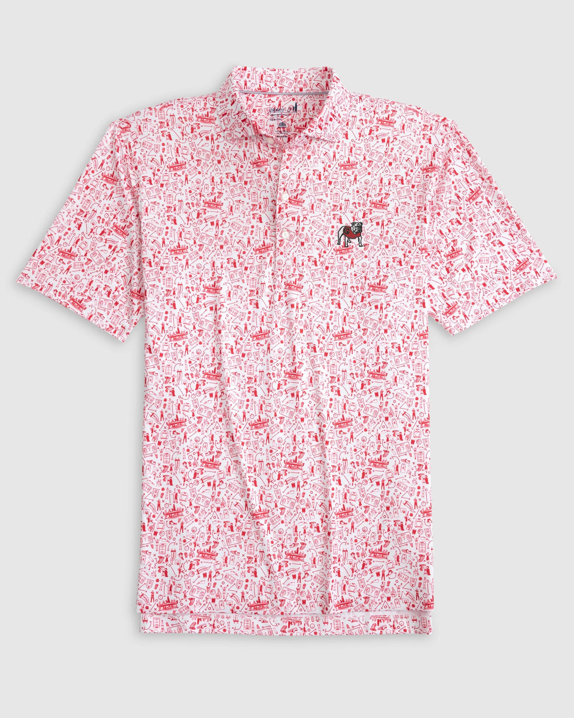 Georgia Hoop There It Is Performance Jersey Polo sold by Johnnie-O