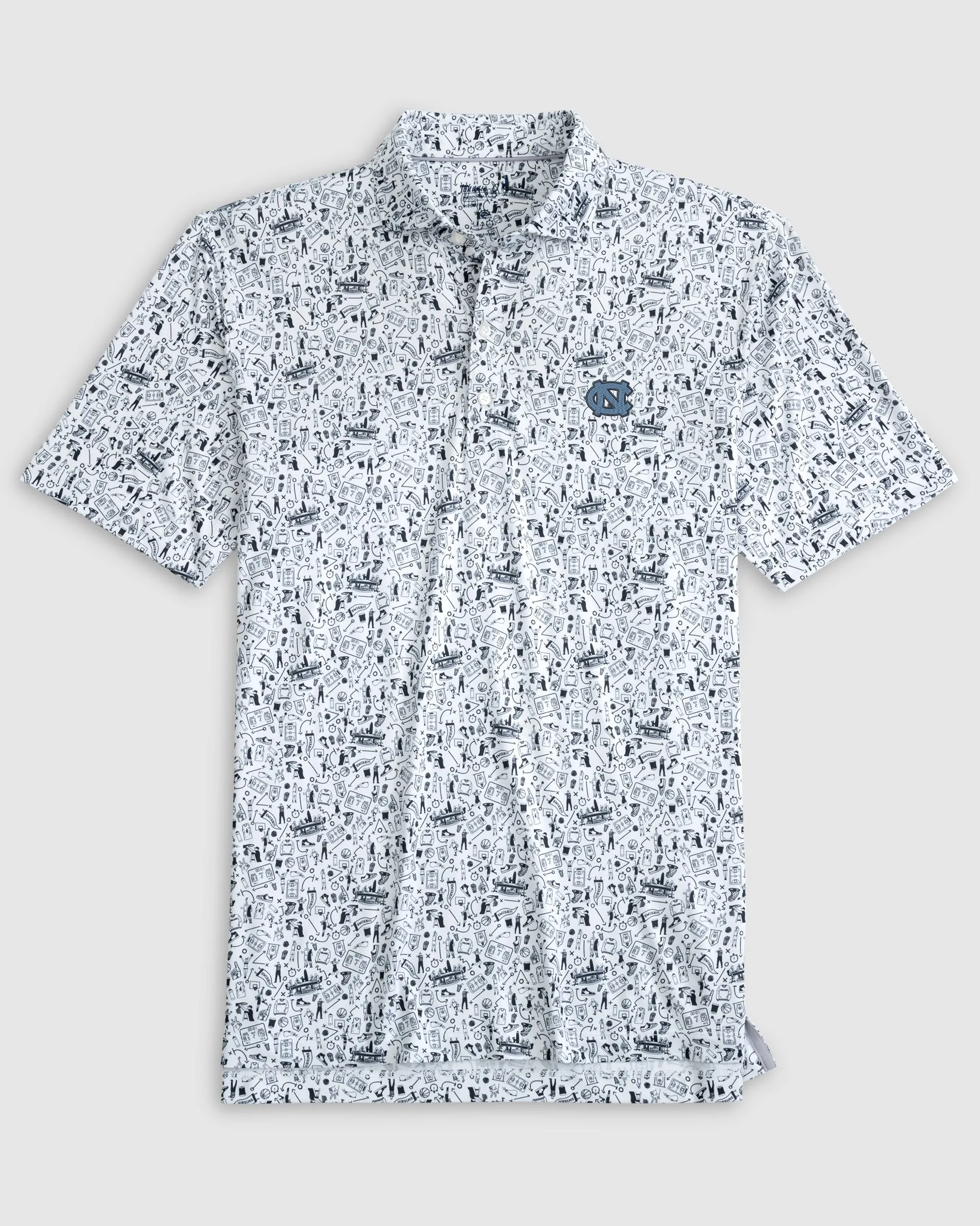 University of North Carolina Hoop There It Is Performance Jersey Polo sold by Johnnie-O product image thumbnail 2