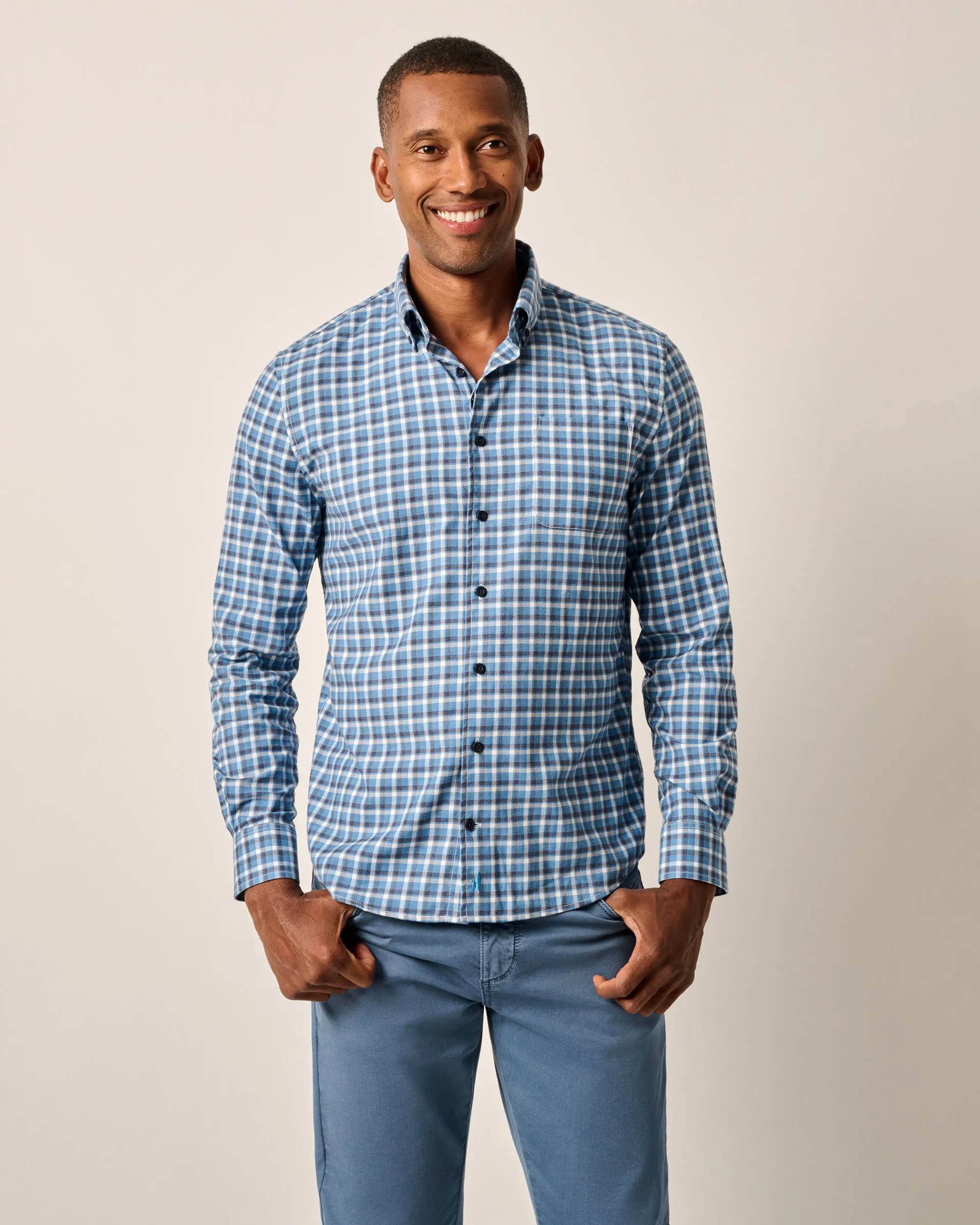 Hangin' Out Performance Button Up Shirt - Tally sold by Johnnie-O