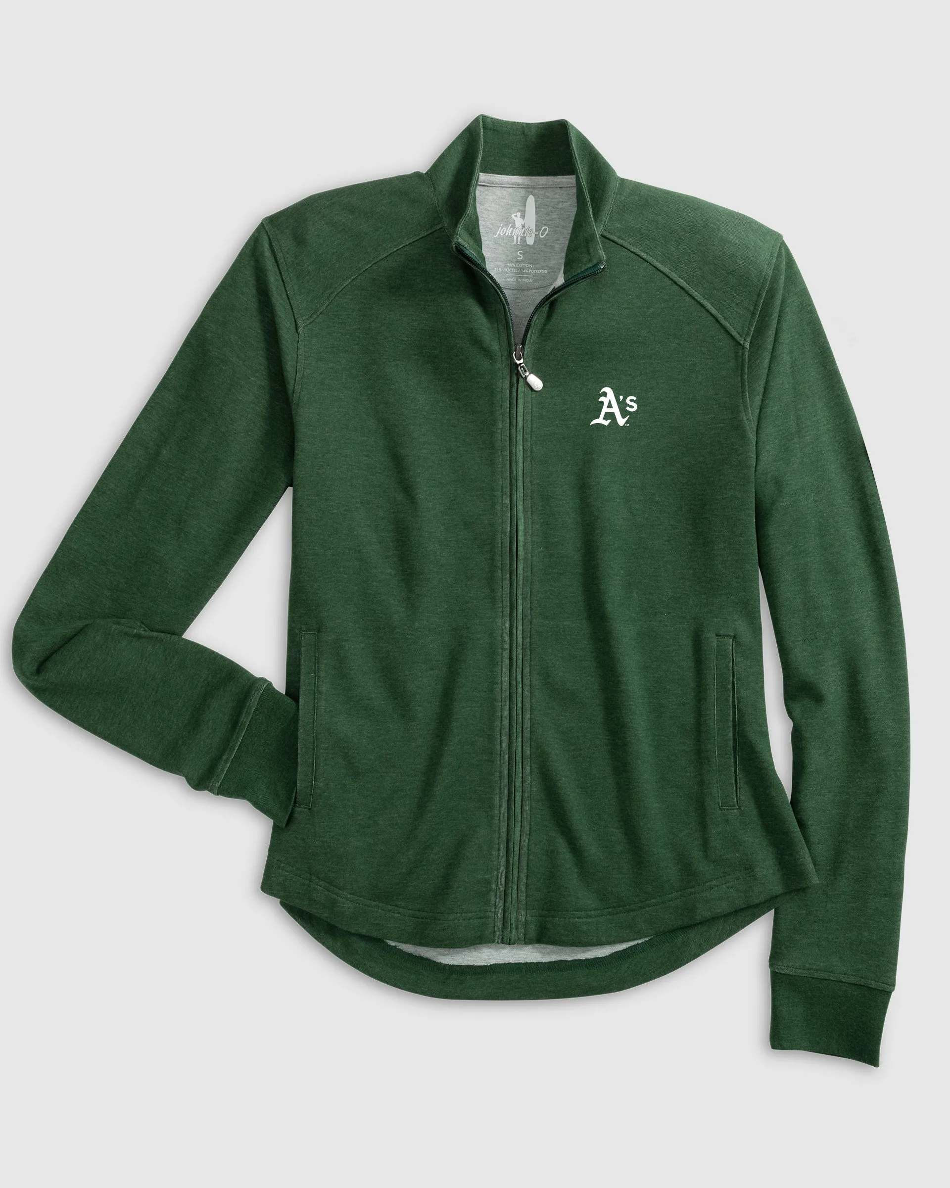 Women's Oakland Athletics Tomi Full Zip Jacket sold by Johnnie-O