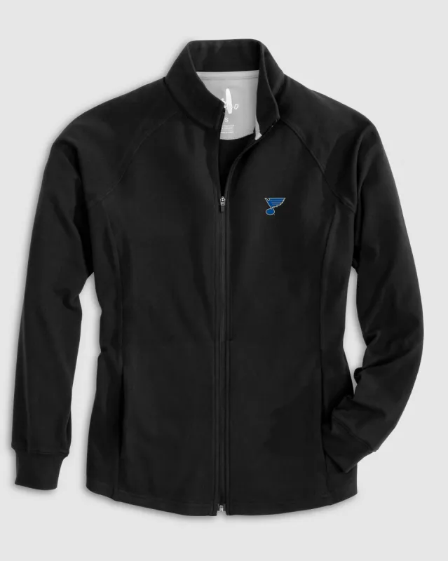 Women's St. Louis Blues Blakey Full Zip Fleece Jacket sold by Johnnie-O