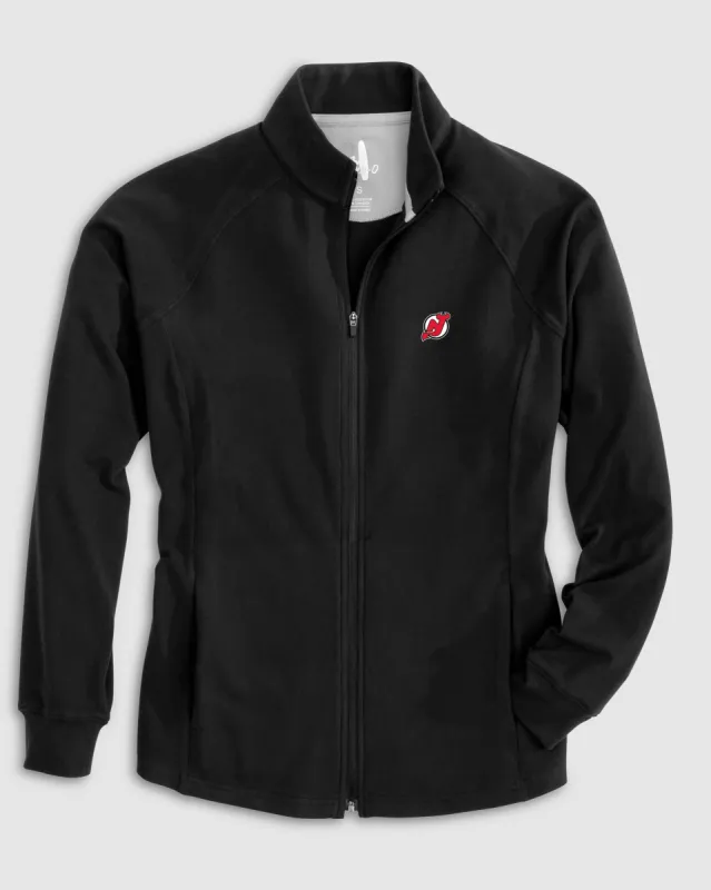 Women's New Jersey Devils Blakey Full Zip Fleece Jacket sold by Johnnie-O