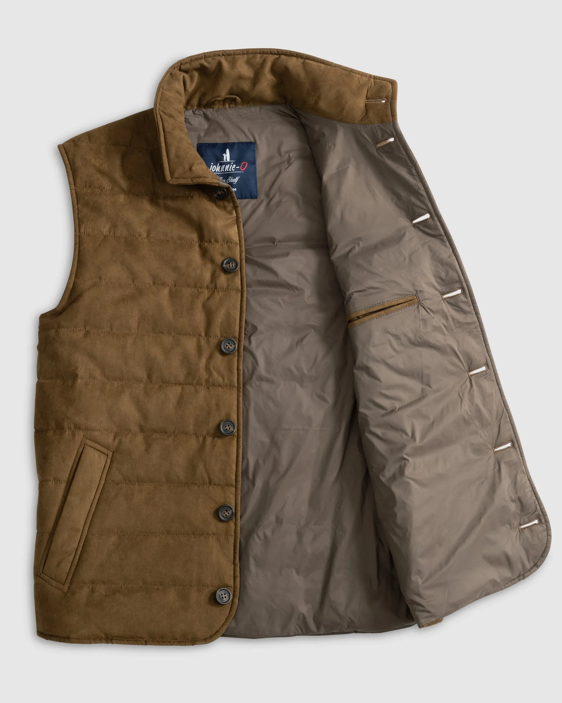 Pickens Quilted Faux Suede Vest sold by Johnnie-O product image thumbnail 2