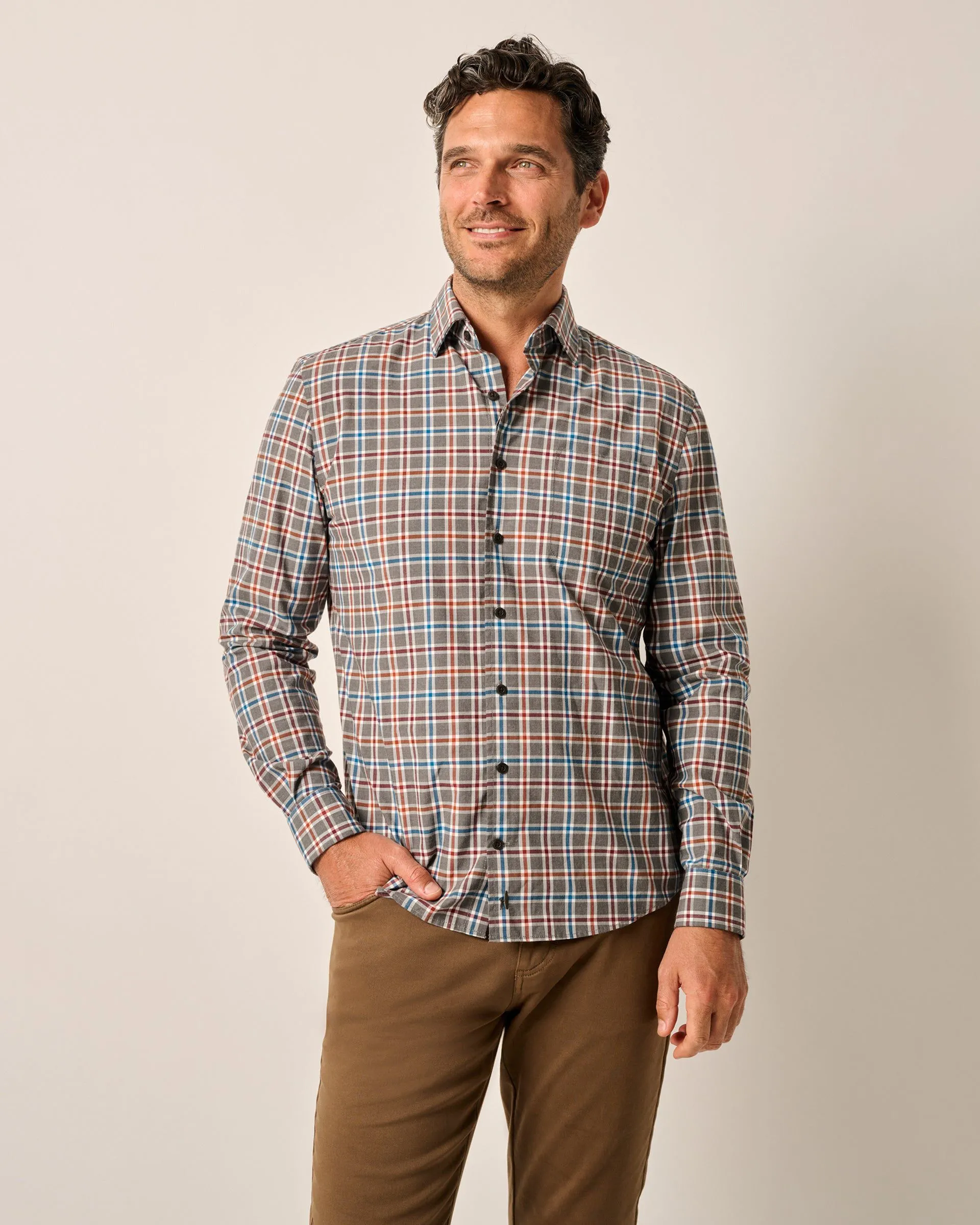 Hangin' Out Performance Button Up Shirt - York sold by Johnnie-O