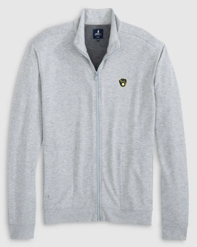 Milwaukee Brewers Holton Knit Track Jacket sold by Johnnie-O