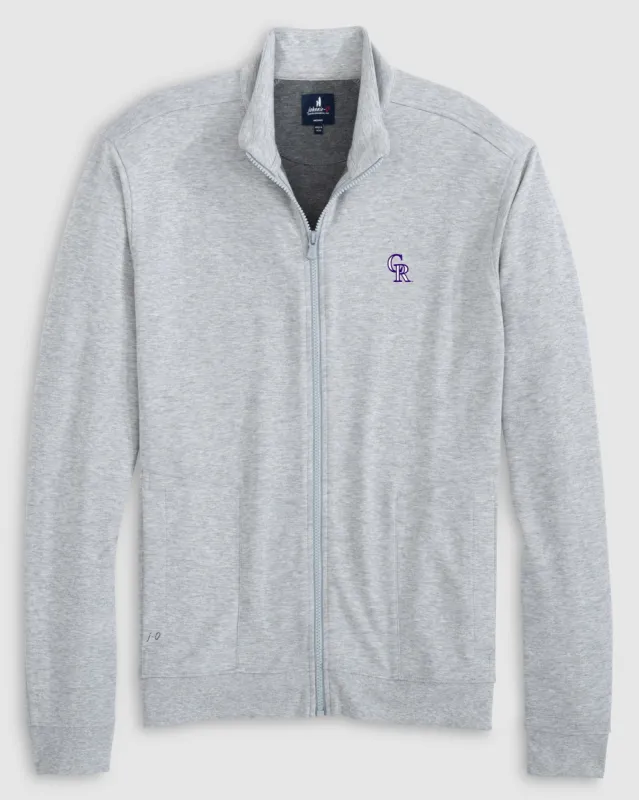 Colorado Rockies Holton Knit Track Jacket sold by Johnnie-O