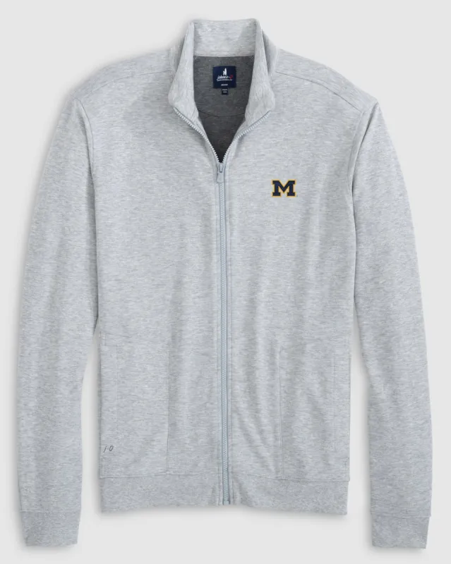 University of Michigan Holton Knit Track Jacket sold by Johnnie-O