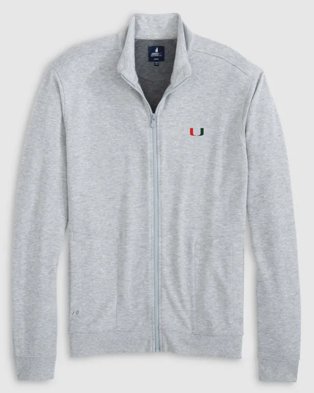 University of Miami Holton Knit Track Jacket sold by Johnnie-O