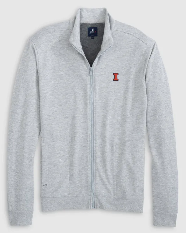 University of Illinois Holton Knit Track Jacket sold by Johnnie-O