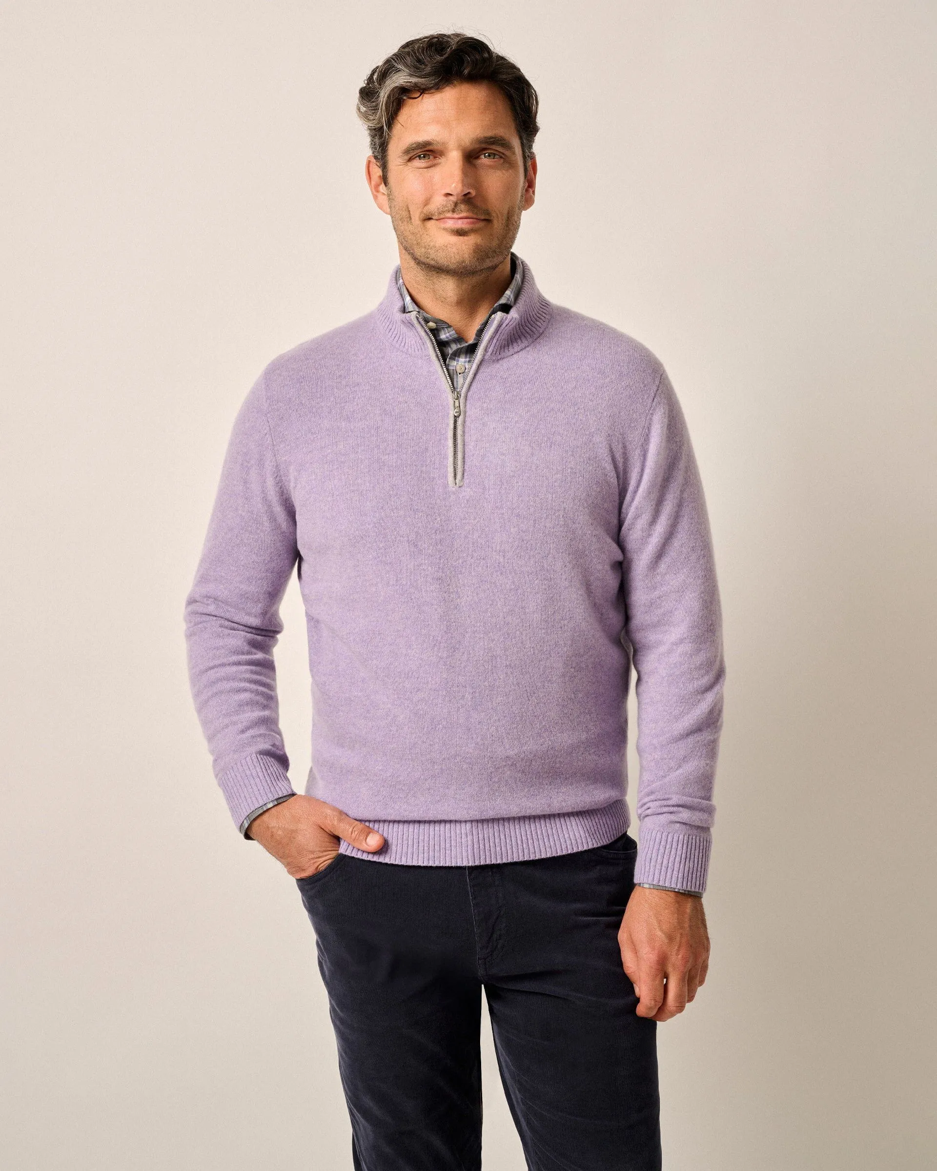 Mayfair Cashmere 1/4 Zip Sweater sold by Johnnie-O
