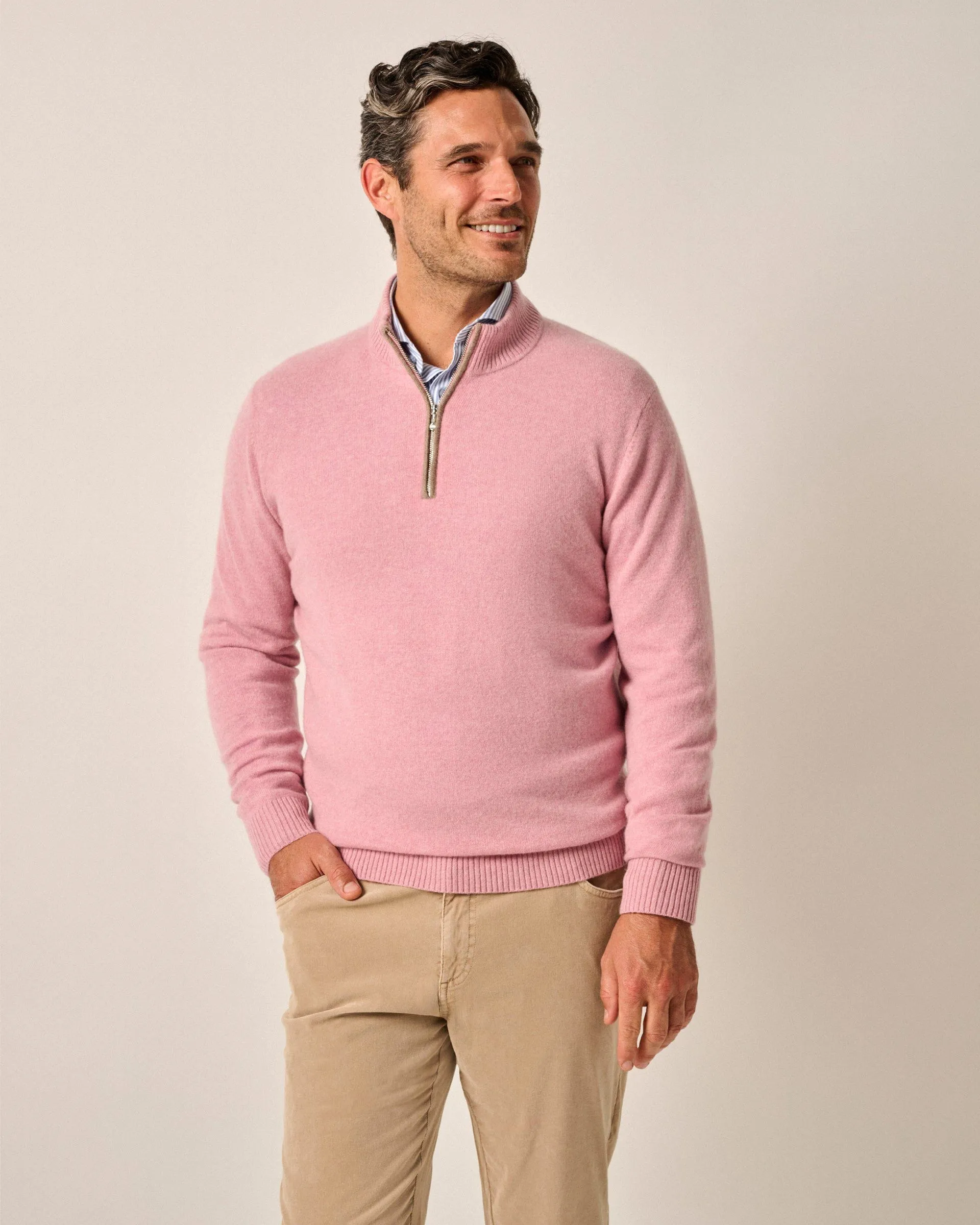 Mayfair Cashmere 1/4 Zip Sweater sold by Johnnie-O product image thumbnail 2