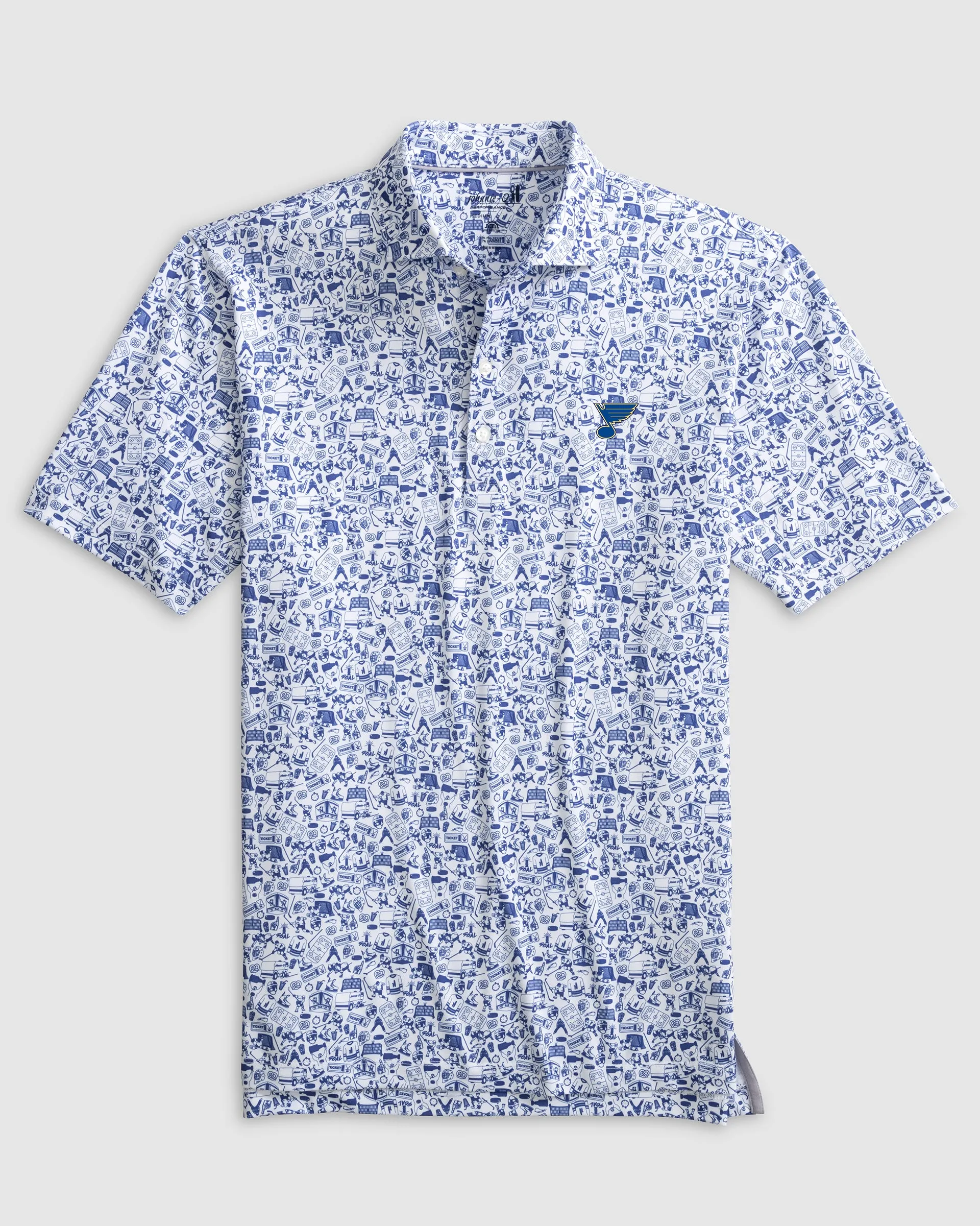 St. Louis Blues Slap Shot Performance Jersey Polo sold by Johnnie-O product image thumbnail 3