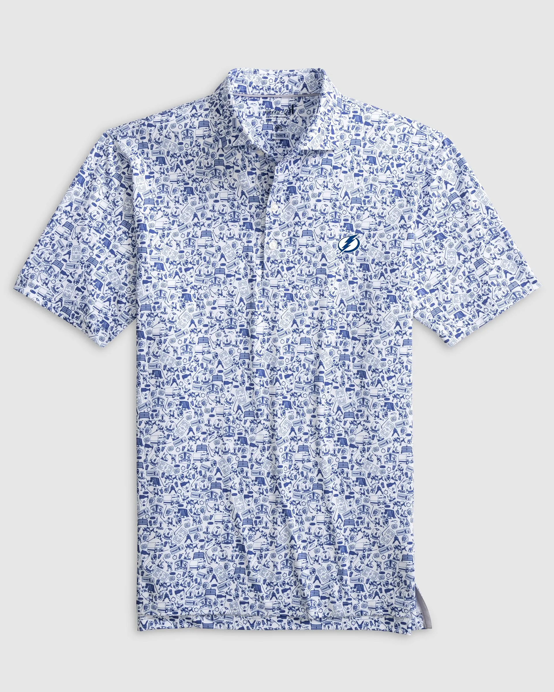 Tampa Bay Lightning Slap Shot Performance Jersey Polo sold by Johnnie-O product image thumbnail 3