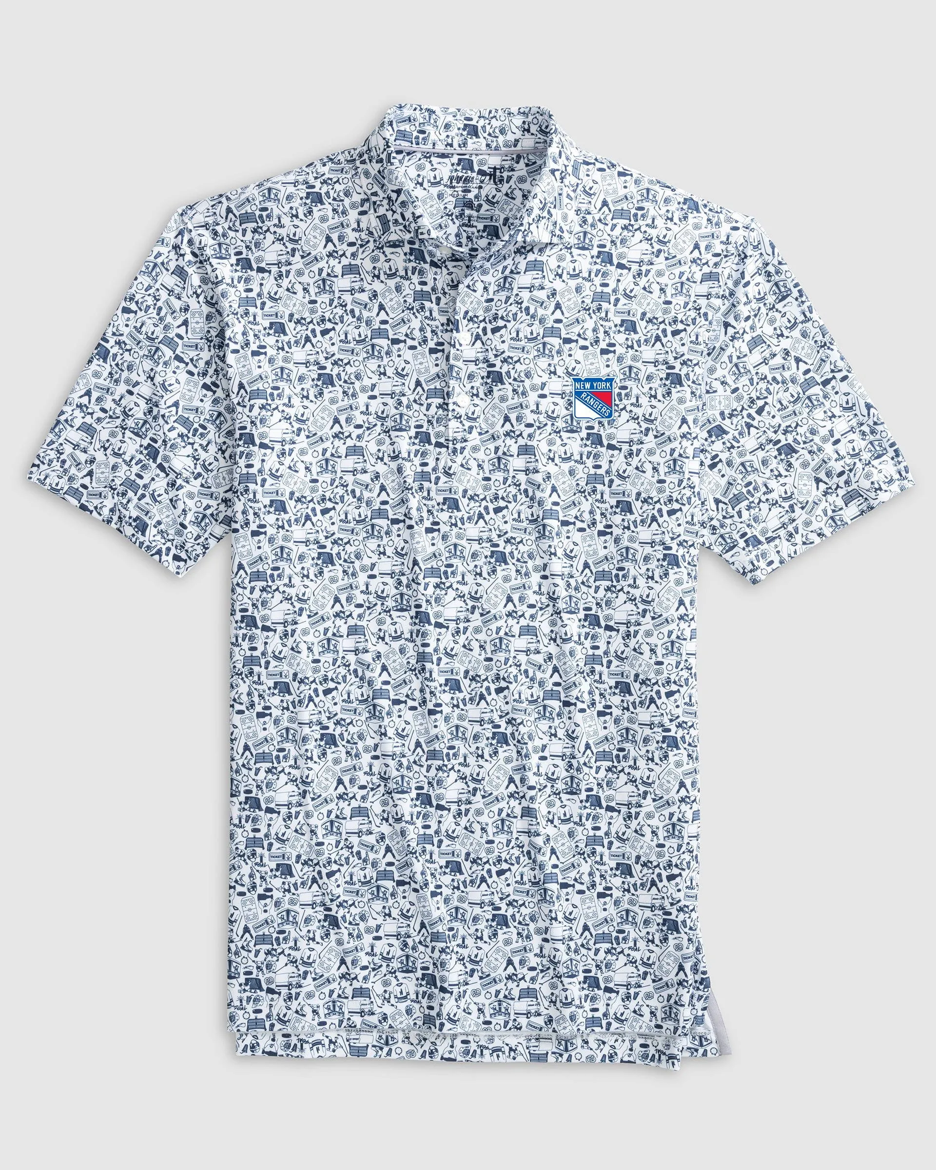 New York Rangers Slap Shot Performance Jersey Polo sold by Johnnie-O product image thumbnail 2