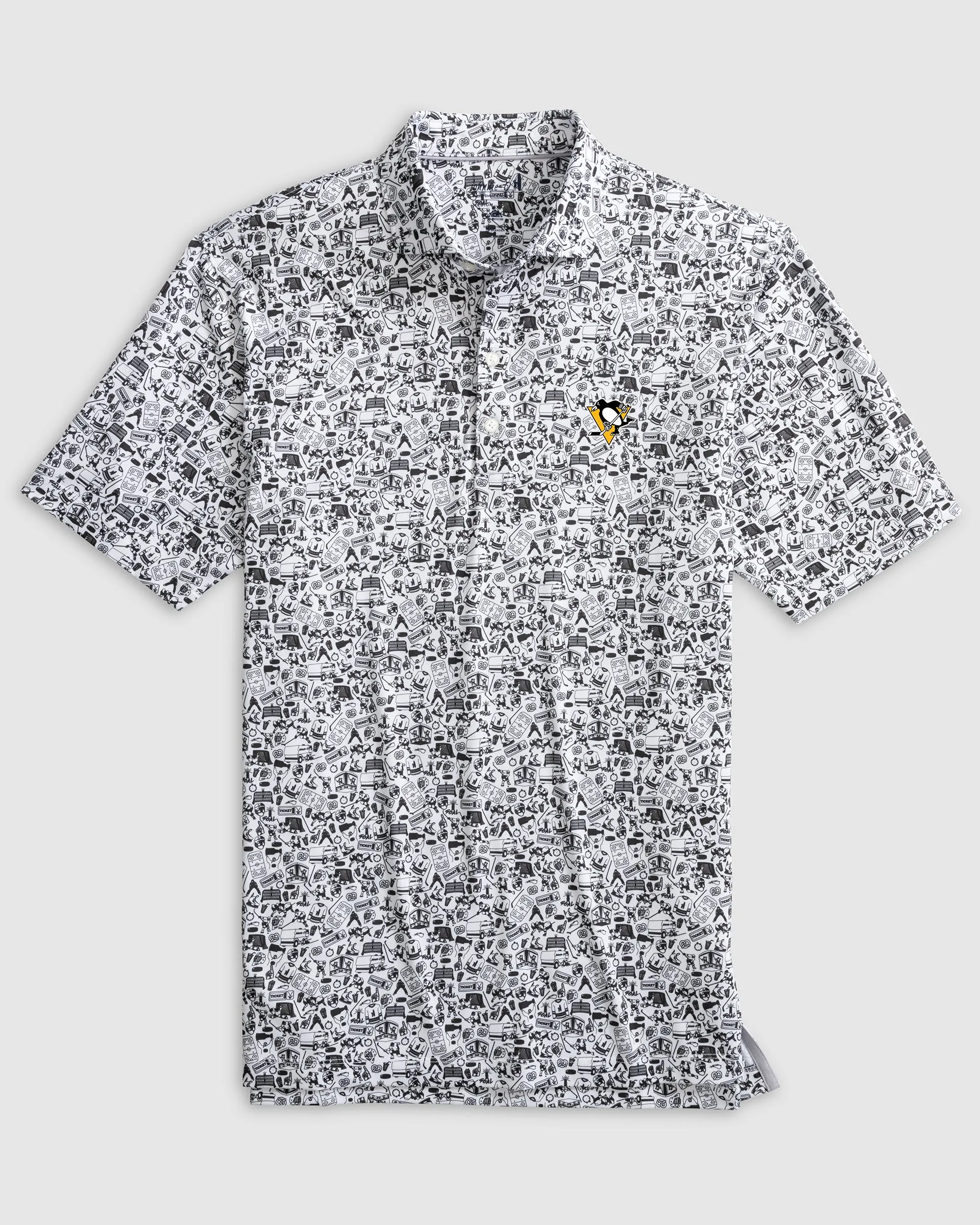 Pittsburgh Penguins Slap Shot Performance Jersey Polo sold by Johnnie-O