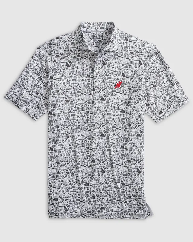 New Jersey Devils Slap Shot Performance Jersey Polo sold by Johnnie-O