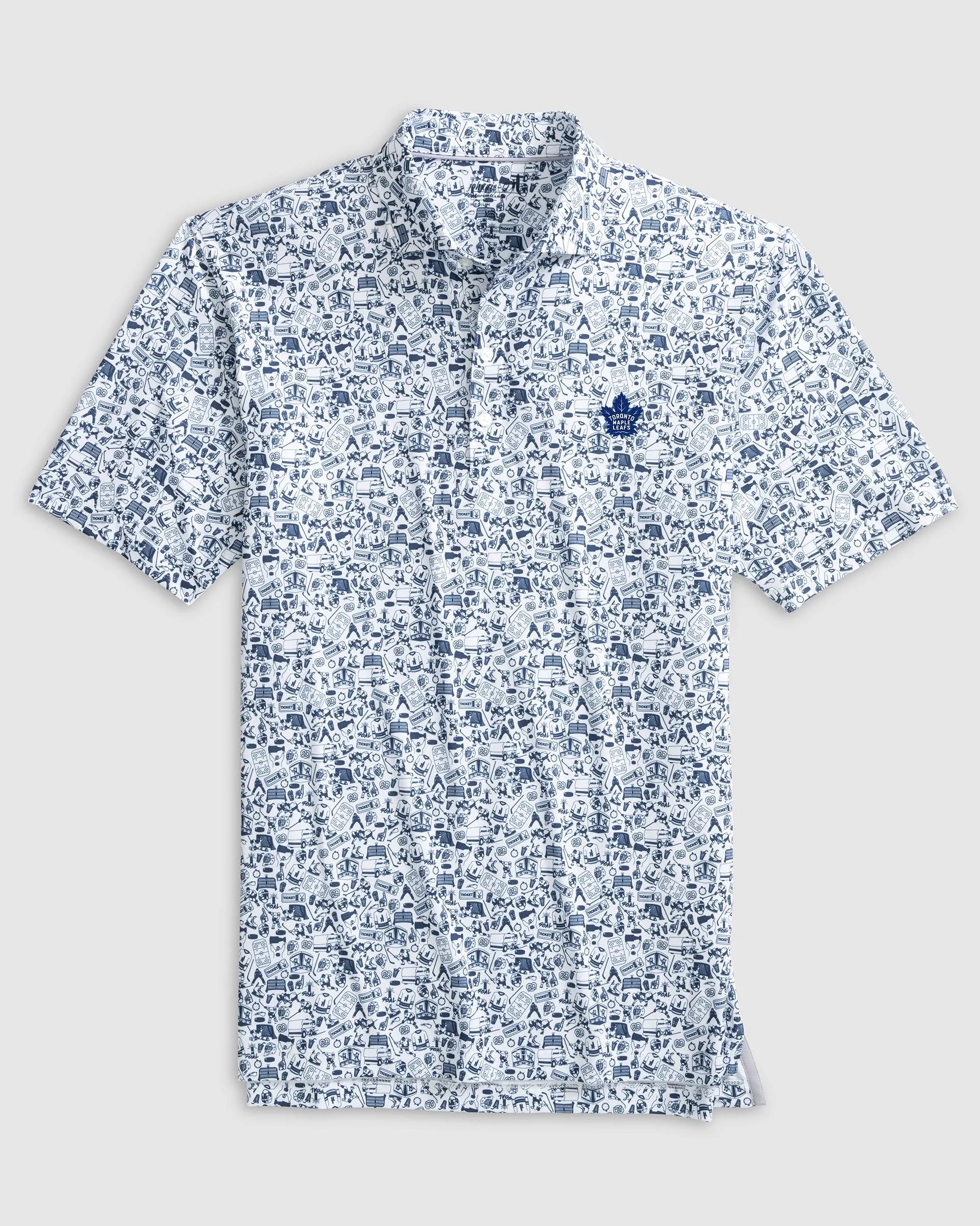 Toronto Maple Leafs Slap Shot Performance Jersey Polo sold by Johnnie-O